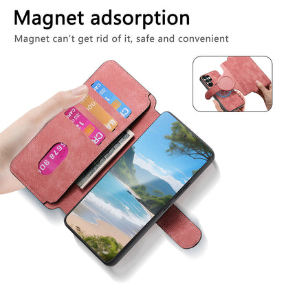 For Samsung Galaxy S26 Ultra (6.9”) Detachable Wallet Case Flip Leather Magsafe Magnetic Cover (Pink)