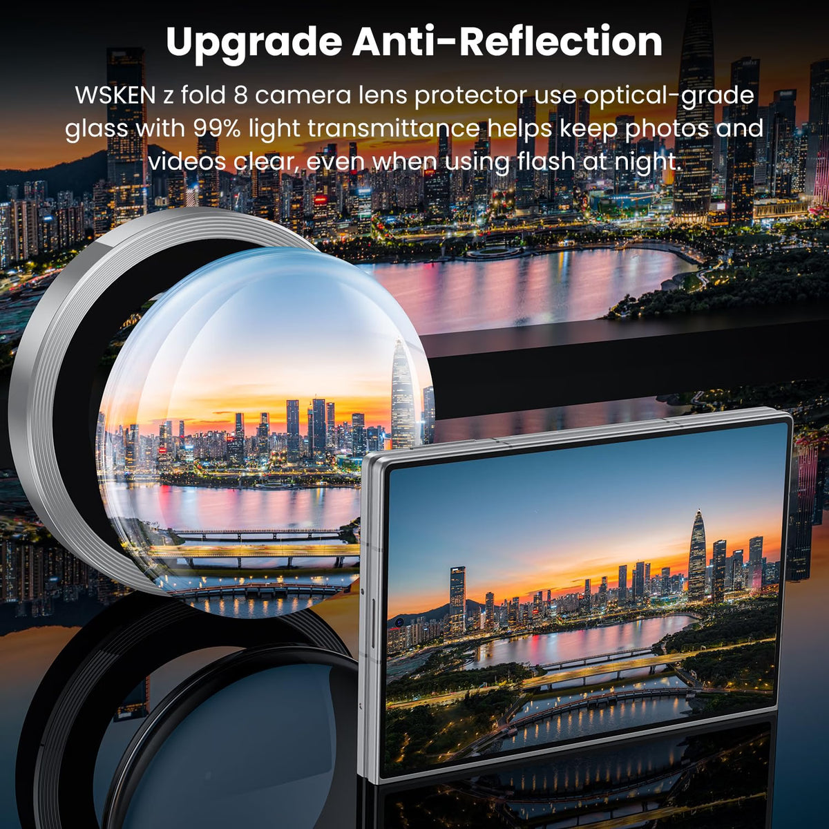For Samsung Galaxy Z Fold 8 - Metal Camera Lens Glass Individual Eagle Protector Cover