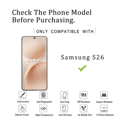 Tempered Glass For Samsung Galaxy S26 (6.3”) Clear Premium 9H HD Screen Protector