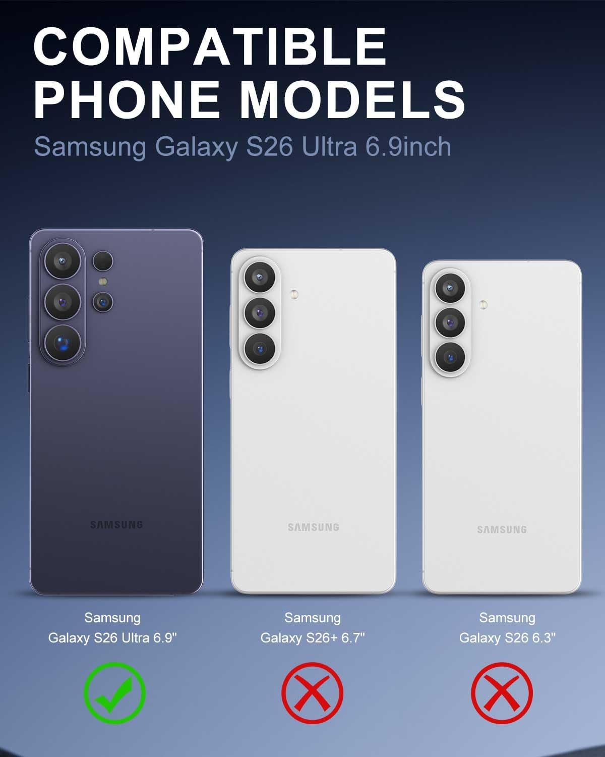 Tempered Glass For Samsung Galaxy S26 Ultra (6.9”) Clear Premium 9H HD Screen Protector