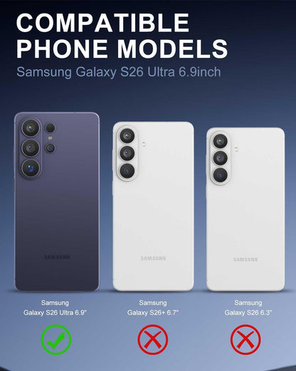 Tempered Glass For Samsung Galaxy S26 Ultra (6.9”) Clear Premium 9H HD Screen Protector