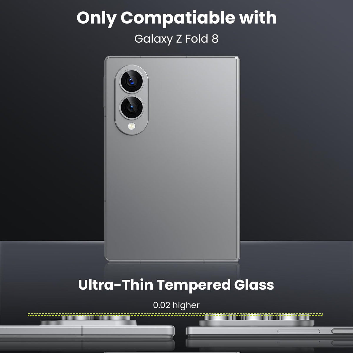 For Samsung Galaxy Z Fold 8 - Metal Camera Lens Glass Individual Eagle Protector Cover