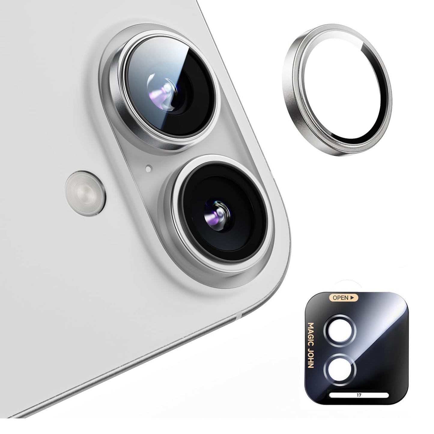 Metal Camera Lens Glass Individual Eagle Protector Cover - For Apple iPhone 17 (2pcs)