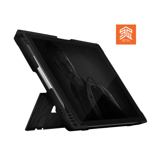 STM Dux Shell for Microsoft Surface Pro 4/5/6/7 - Rugged and Protective case with Pen Storage Slot (Black)