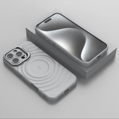 For Apple iPhone 16 Pro Max Magnetic Magsafe Case Back Camera Holder Cover - Grey
