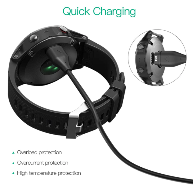 USB Type C Charger Dock Cable For Garmin Watch Fenix Epix Forerunner Approach Vivoactive Vivomove Instinct Venu