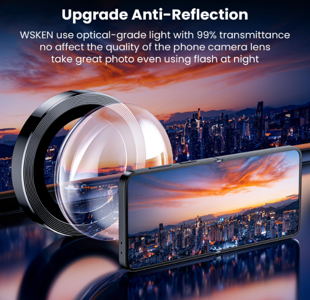 For Samsung Galaxy Z Flip 7 Metal Camera Lens Glass Individual Eagle Protector Cover - Black
