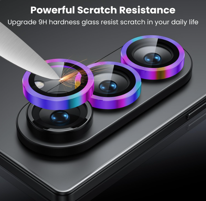 For Samsung Galaxy Z Fold 7 Metal Camera Lens Glass Individual Eagle Protector Cover - Multicolour