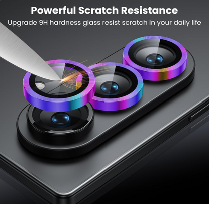 For Samsung Galaxy Z Fold 7 Metal Camera Lens Glass Individual Eagle Protector Cover - Multicolour