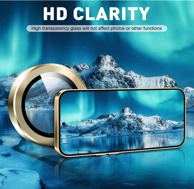 For Samsung Galaxy Z Fold 7 Metal Camera Lens Glass Individual Eagle Protector Cover - Gold