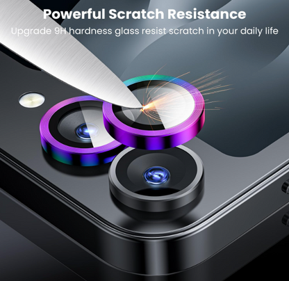 For Samsung Galaxy Z Flip 7 Metal Camera Lens Glass Individual Eagle Protector Cover - Multicolour