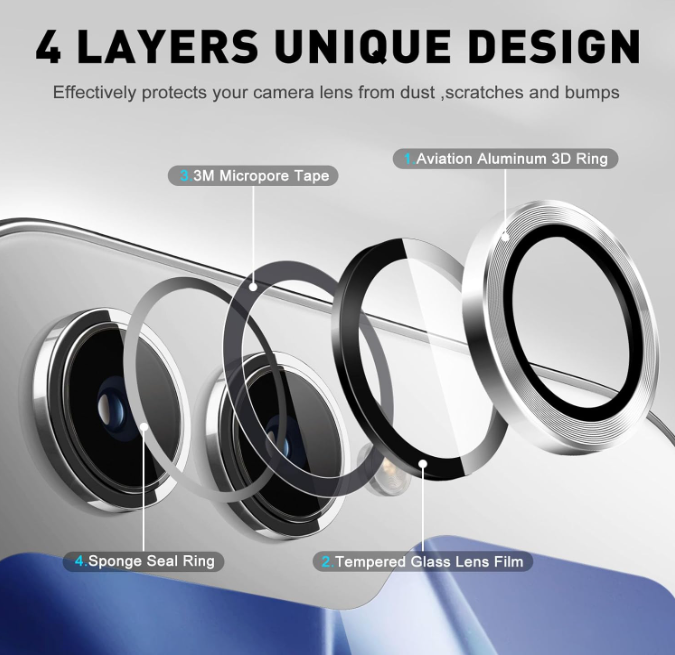 For Samsung Galaxy Z Flip 7 Metal Camera Lens Glass Individual Eagle Protector Cover - Silver