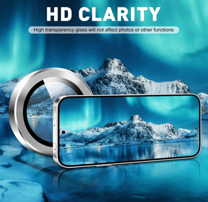 For Samsung Galaxy Z Flip 7 Metal Camera Lens Glass Individual Eagle Protector Cover - Silver