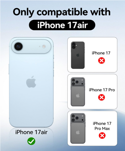 For Apple iPhone 17 Air 6.5-inch Crystal Clear Case Compatible with MagSafe