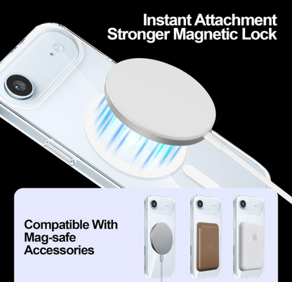 For Apple iPhone 17 Air 6.5-inch Crystal Clear Case Compatible with MagSafe