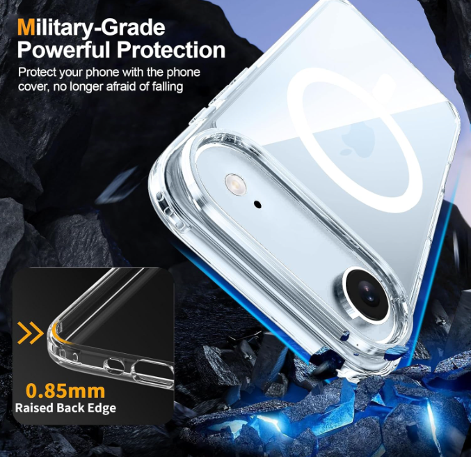 For Apple iPhone 17 Air 6.5-inch Crystal Clear Case Compatible with MagSafe