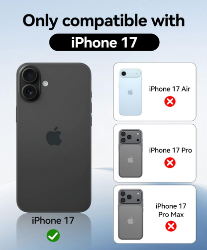 For Apple iPhone 17 6.3-inch Crystal Clear Case Compatible with MagSafe