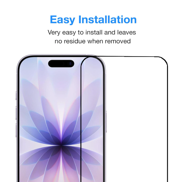 Tempered Glass for Apple iPhone 17 (6.3”) Crystal Clear Premium 9H HD Screen Protector