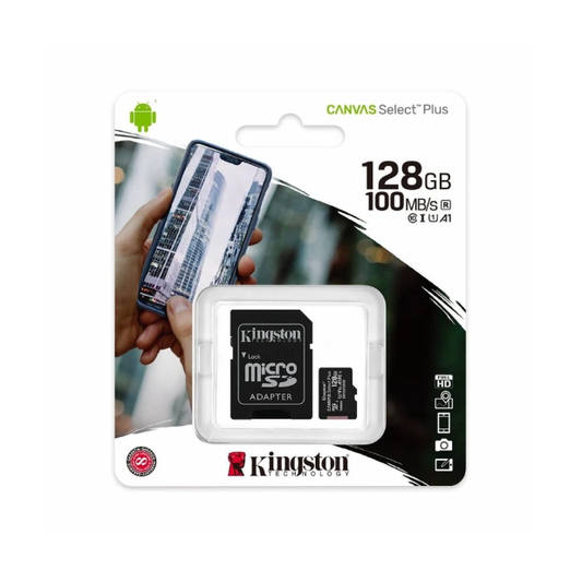 Kingston Canvas Select Plus 128GB Micro SD Card SDHC UHS-I Mobile Phone TF Memory Card 100Mb/s