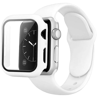 Silicone Sports Watch Band Strap + Case Set For Apple iWatch Series 9 / 8 / 7 / SE / 6 / 5 / 4 / 3 / 2 / 1 38 / 40 / 41 / 42 / 44 / 45mm