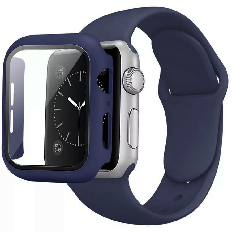 Silicone Sports Watch Band Strap + Case Set For Apple iWatch Series 9 / 8 / 7 / SE / 6 / 5 / 4 / 3 / 2 / 1 38 / 40 / 41 / 42 / 44 / 45mm