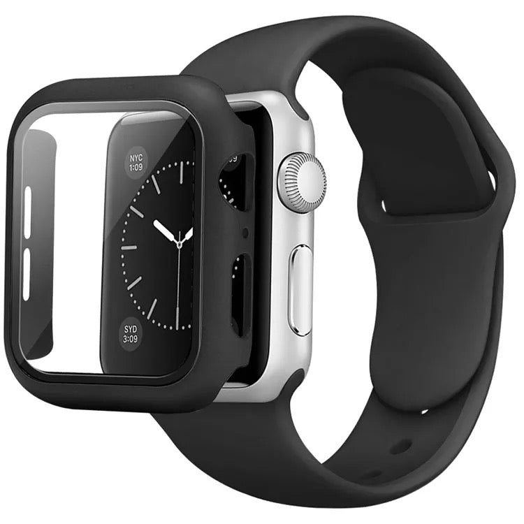Silicone Sports Watch Band Strap + Case Set For Apple iWatch Series 9 / 8 / 7 / SE / 6 / 5 / 4 / 3 / 2 / 1 38 / 40 / 41 / 42 / 44 / 45mm