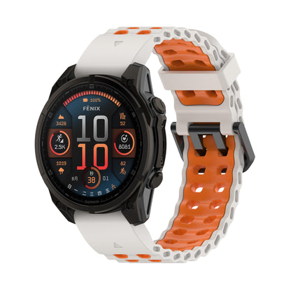 [22mm] Garmin Fenix Quickfit Ocean Silicone Sport Watch Strap (Starlight)