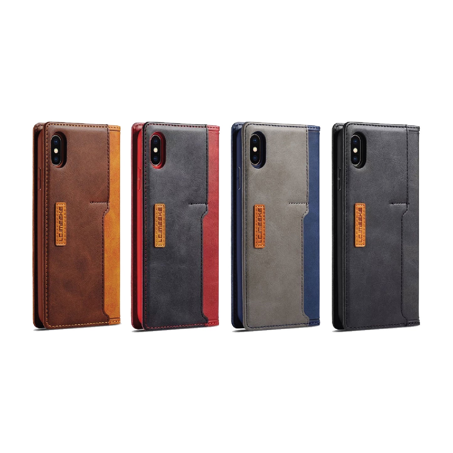 Leather Wallet Magnetic Cover Flip Case For iPhone