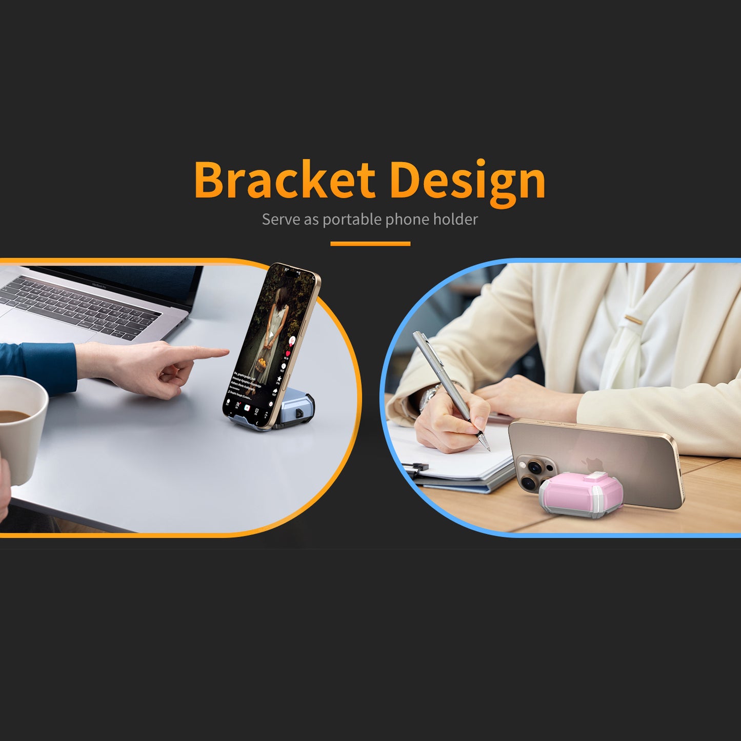 For Galaxy Buds 3 / 3 Pro Case with Lock Lid & Stand, Shockproof Protective Cover (White)