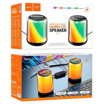 (Local Pickup only) Wireless and wired speakers BS56 Colourful 2-in-1 for PC