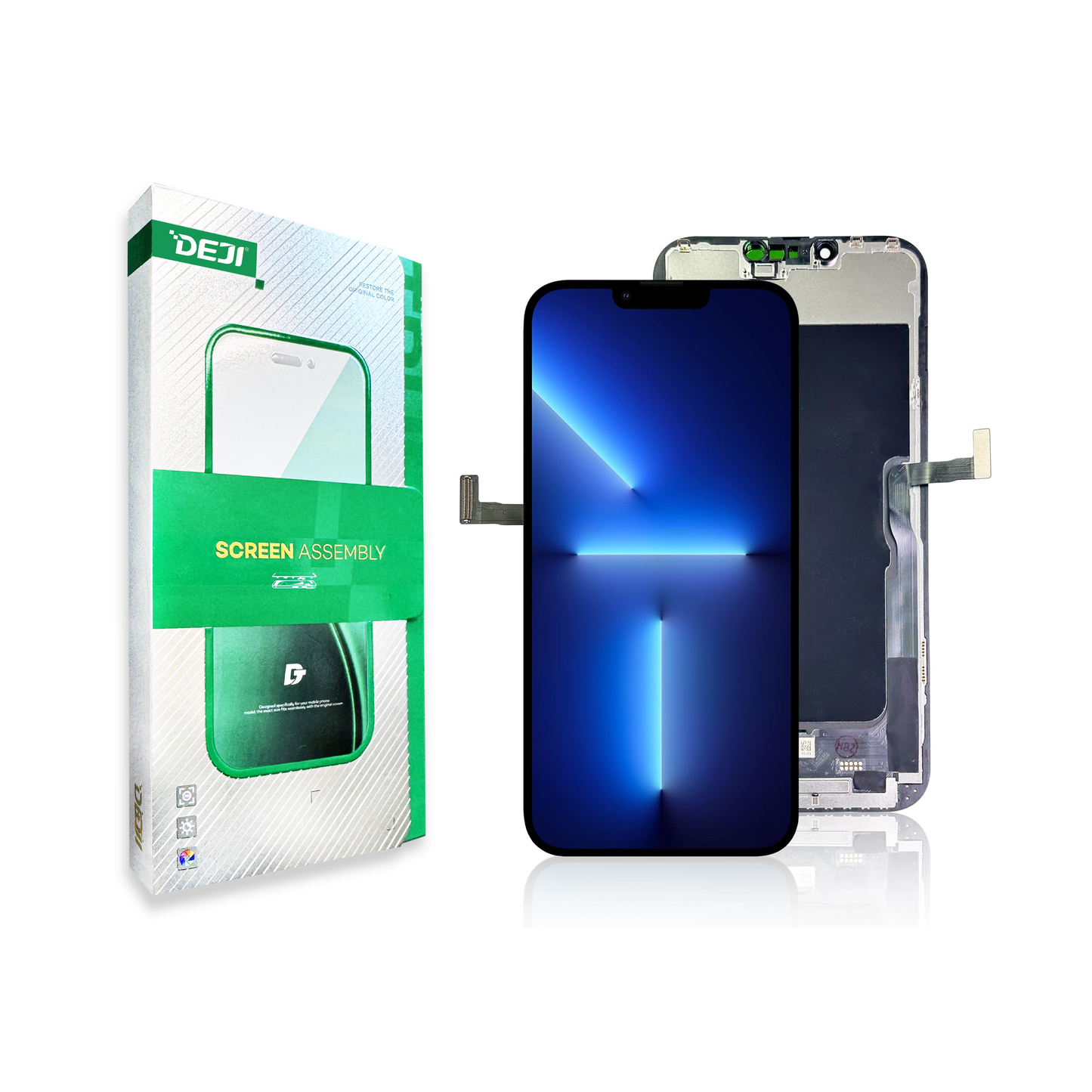 DEJI iPhone 13 Pro Max LCD Screen Replacement 6.7" – Full Display Assembly with Frame, Touch Screen Digitizer for A2484, A2641, A2644, A2645, A2643