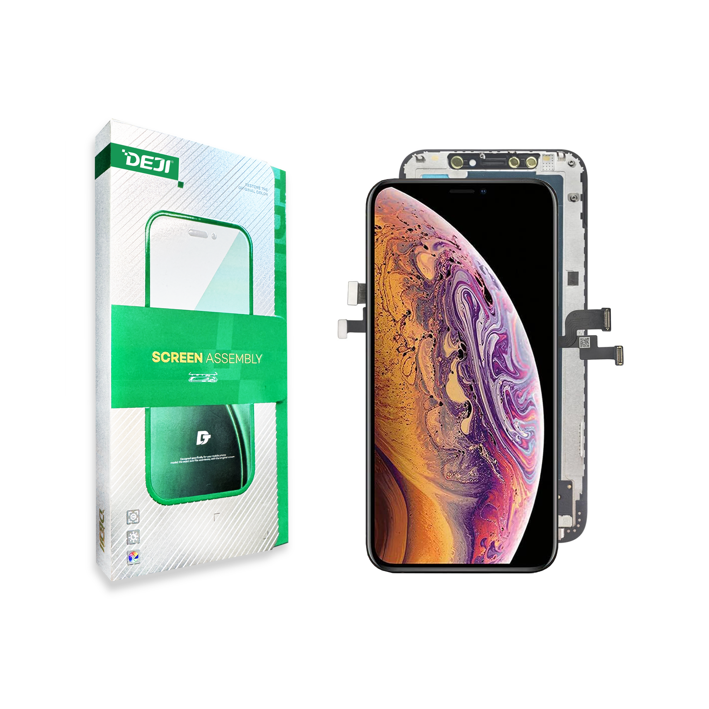 DEJI iPhone XS LCD Screen Replacement 5.8" – Full Display Assembly with Frame, Touch Screen Digitizer for A1920, A2097, A2098, A2099, A2100
