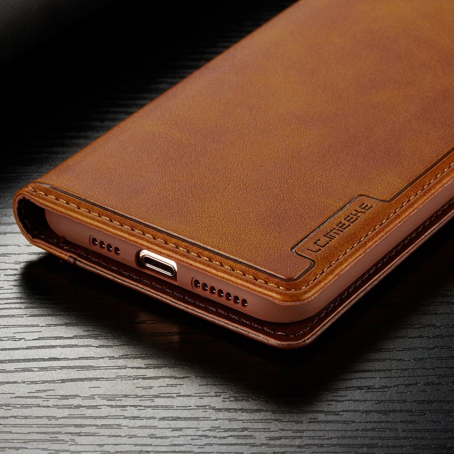 Leather Wallet Magnetic Cover Flip Case For iPhone